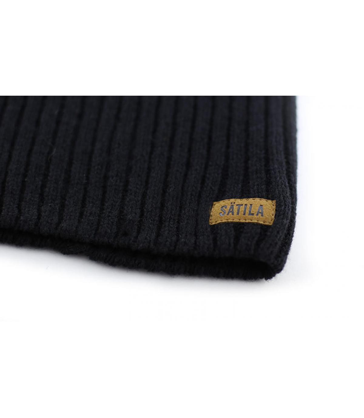 Simple black beanie